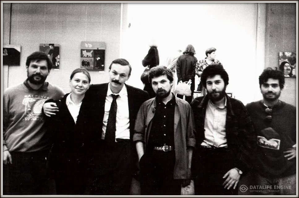 Слева направо: Юрий Молодковец, ?, Владимир Шинкарёв, Василий Голубев, Андрей Филиппов, Игорь Курас, примерно 1992 год