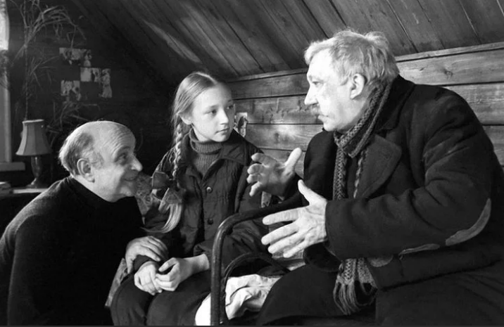 Ролан Быков с Юрием Никулиным и Кристиной Орбакайте на съемках фильма ЧУЧЕЛО