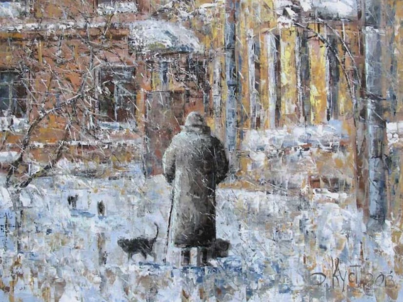 Художник Дмитрий Кустанович. Зима